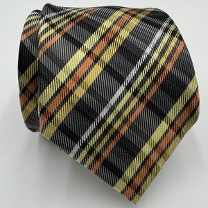 Billy London UK Neck Tie Men Silk Plaid Multi Office Party Wedding Dinner Career